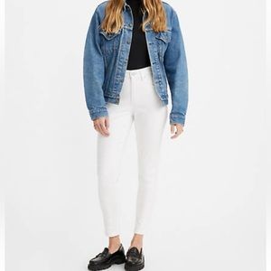 Levis 721 white high rise skinny jeans